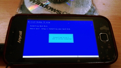 갤럭시S 스마트폰 Windows95 설치
