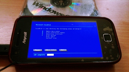 갤럭시S 스마트폰 Windows95 설치