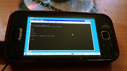 갤럭시S 스마트폰 Windows95 설치